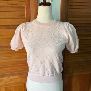 J-Fashion GRL Kawaii Himekaji Balletcore Pink Bow Cropped Top S